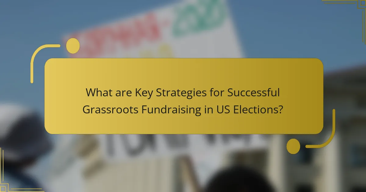 What are Key Strategies for Successful Grassroots Fundraising in US Elections?