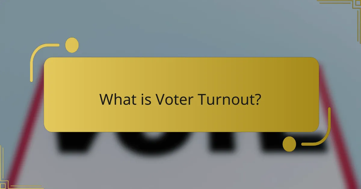 What is Voter Turnout?