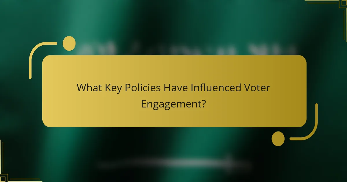 What Key Policies Have Influenced Voter Engagement?