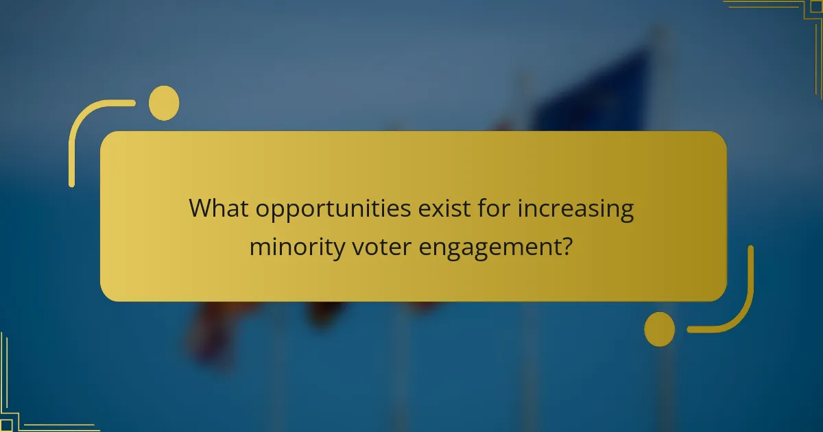 What opportunities exist for increasing minority voter engagement?