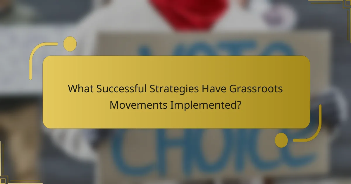 What Successful Strategies Have Grassroots Movements Implemented?
